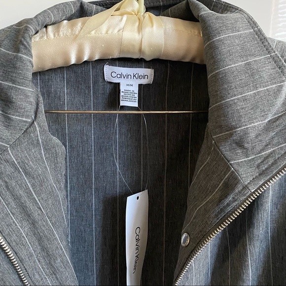 ✨NWT Portrait Collar Long Sleeve Covered Snap Zipper Front Jacket M - Picture 3 of 8